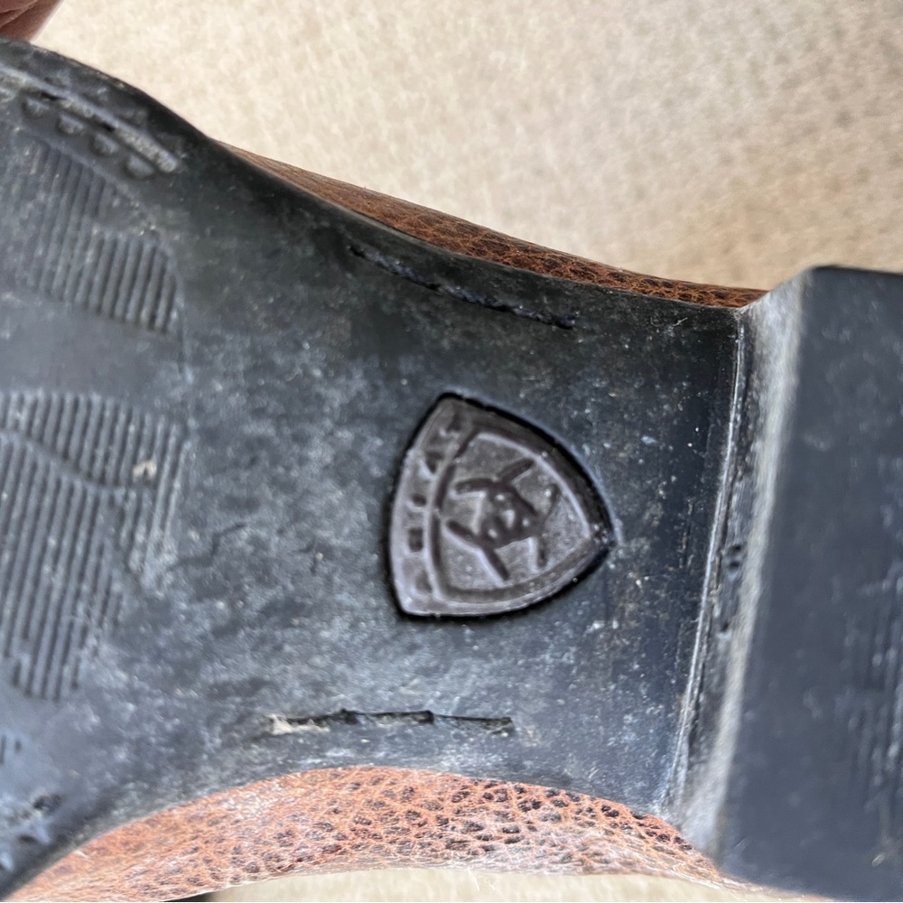 Ariat Brown Western Style Heeled Cowboy Boots - Picture 3 of 12
